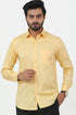 Veshbhoshaa Bluebird Men'S Yellow Formal Shirt